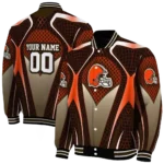 personalized cleveland browns mesh chest brown crocs black varsity jacket best selling.webp