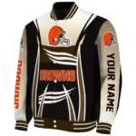 personalized cleveland browns mesh effect brown black varsity jacket best selling.webp