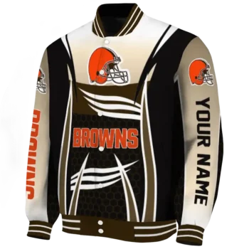 personalized cleveland browns mesh effect brown black varsity jacket best selling.webp