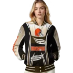 personalized cleveland browns mesh effect brown black varsity jacket best selling.webp