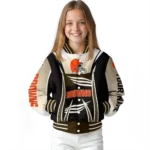 personalized cleveland browns mesh effect brown black varsity jacket best selling.webp