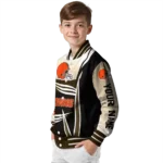 personalized cleveland browns mesh effect brown black varsity jacket best selling.webp