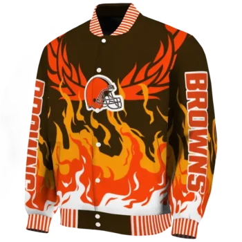 personalized cleveland browns winged blaze brown white varsity jacket best selling.webp
