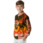personalized cleveland browns winged blaze brown white varsity jacket best selling.webp