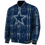 personalized dallas cowboys bolt stripe blue varsity jacket best selling.webp
