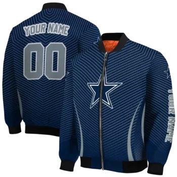 personalized dallas cowboys chevron arrow blue bomber jacket fashion forward