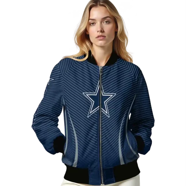 personalized dallas cowboys chevron arrow blue bomber jacket latest model
