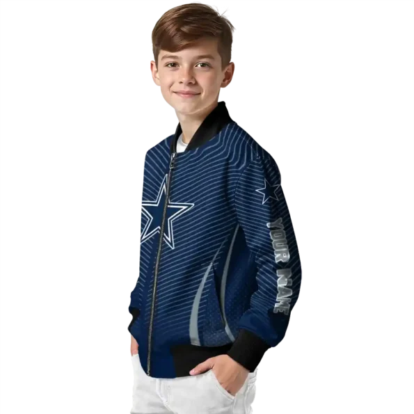 personalized dallas cowboys chevron arrow blue bomber jacket trendy