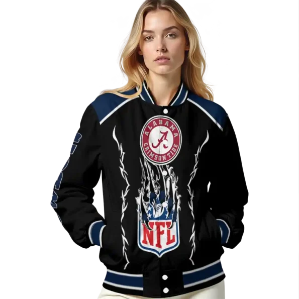 personalized dallas cowboys claw blood blue black varsity jacket latest model.webp