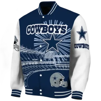personalized dallas cowboys ferris arena blue white varsity jacket best selling.webp
