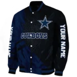 personalized dallas cowboys hexagon mesh blue black varsity jacket best selling.webp