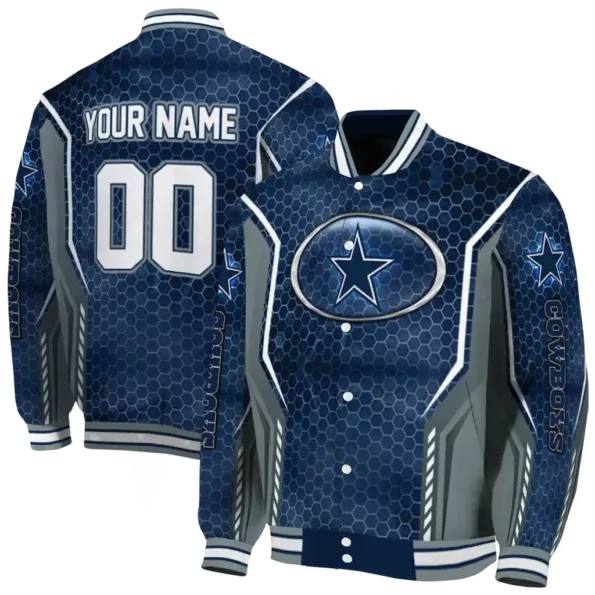 personalized dallas cowboys power plate blue varsity jacket fashion forward.webp