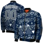 personalized dallas cowboys pyramid shapes blue bomber jacket best selling