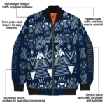 personalized dallas cowboys pyramid shapes blue bomber jacket best selling