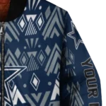 personalized dallas cowboys pyramid shapes blue bomber jacket best selling