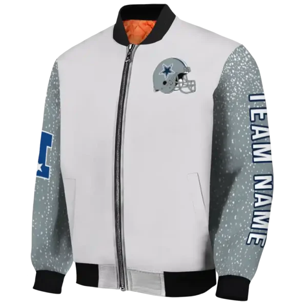 personalized dallas cowboys speckled arms blue gray bomber jacket best selling