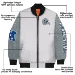 personalized dallas cowboys speckled arms blue gray bomber jacket best selling