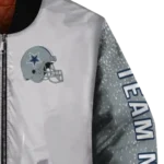 personalized dallas cowboys speckled arms blue gray bomber jacket best selling