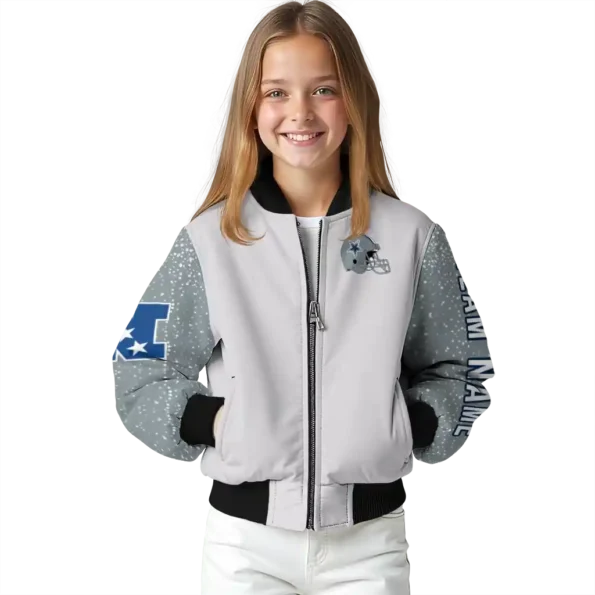 personalized dallas cowboys speckled arms blue gray bomber jacket top rated