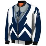 personalized dallas cowboys v stripes blue white bomber jacket best selling