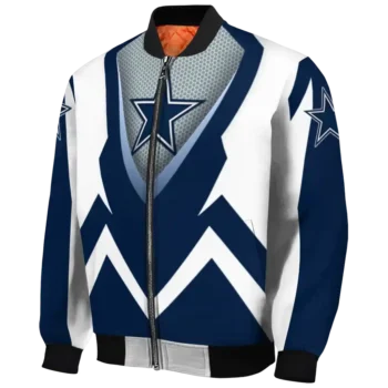 personalized dallas cowboys v stripes blue white bomber jacket best selling
