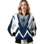 personalized dallas cowboys v stripes blue white bomber jacket best selling