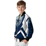 personalized dallas cowboys v stripes blue white bomber jacket best selling
