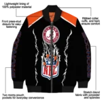 personalized denver broncos claw blood orange black bomber jacket best selling