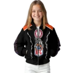 personalized denver broncos claw blood orange black bomber jacket best selling
