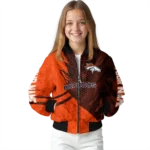 personalized denver broncos hexagon mesh orange black bomber jacket best selling