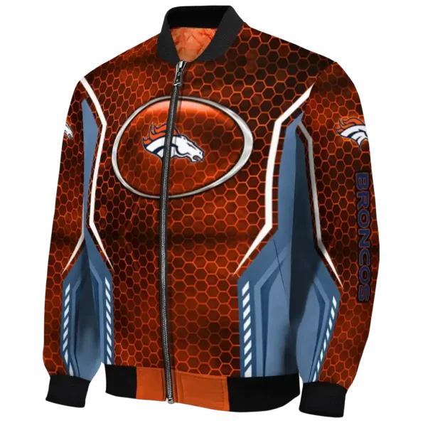 personalized denver broncos power plate orange bomber jacket best selling
