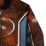personalized denver broncos power plate orange bomber jacket best selling