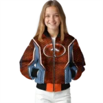 personalized denver broncos power plate orange bomber jacket best selling