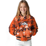 personalized denver broncos pyramid shapes orange varsity jacket best selling.webp