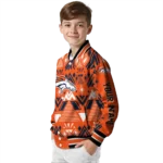 personalized denver broncos pyramid shapes orange varsity jacket best selling.webp