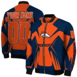 personalized denver broncos spider mark orange red crocs bomber jacket best selling