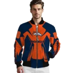 personalized denver broncos spider mark orange red crocs bomber jacket best selling