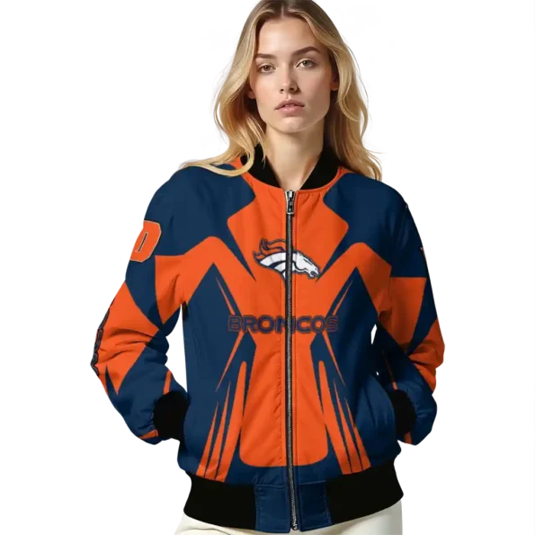 personalized denver broncos spider mark orange red crocs bomber jacket latest model