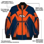 personalized denver broncos spider mark orange red crocs bomber jacket best selling