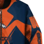 personalized denver broncos spider mark orange red crocs bomber jacket best selling