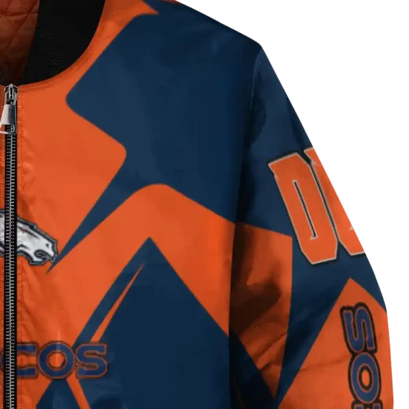 personalized denver broncos spider mark orange red crocs bomber jacket premium grade