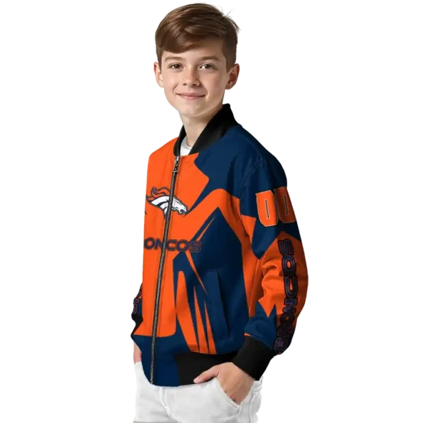 personalized denver broncos spider mark orange red crocs bomber jacket trendy