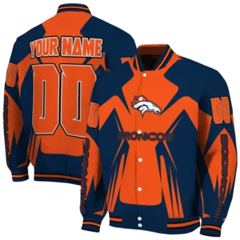 personalized denver broncos spider mark orange red crocs varsity jacket fashion forward.webp