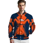personalized denver broncos spider mark orange red crocs varsity jacket best selling.webp