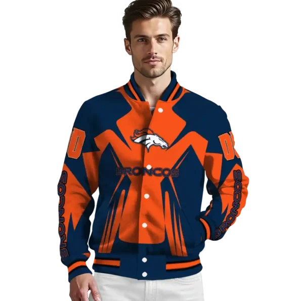 personalized denver broncos spider mark orange red crocs varsity jacket high quality.webp