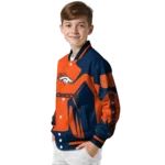 personalized denver broncos spider mark orange red crocs varsity jacket best selling.webp