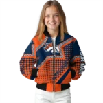 personalized denver broncos star burst orange bomber jacket best selling