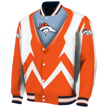 personalized denver broncos v stripes orange white varsity jacket best selling.webp