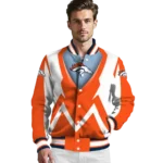 personalized denver broncos v stripes orange white varsity jacket best selling.webp