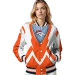 personalized denver broncos v stripes orange white varsity jacket best selling.webp